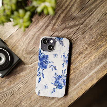 French Blue and White Toille, Slim Phone Cases, Case-Mate IPHONE16 and all sizes