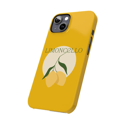 Italian Limoncello Yellow Slim Phone Cases with Lemons, Case-Mate IPHONE16 and all sizes