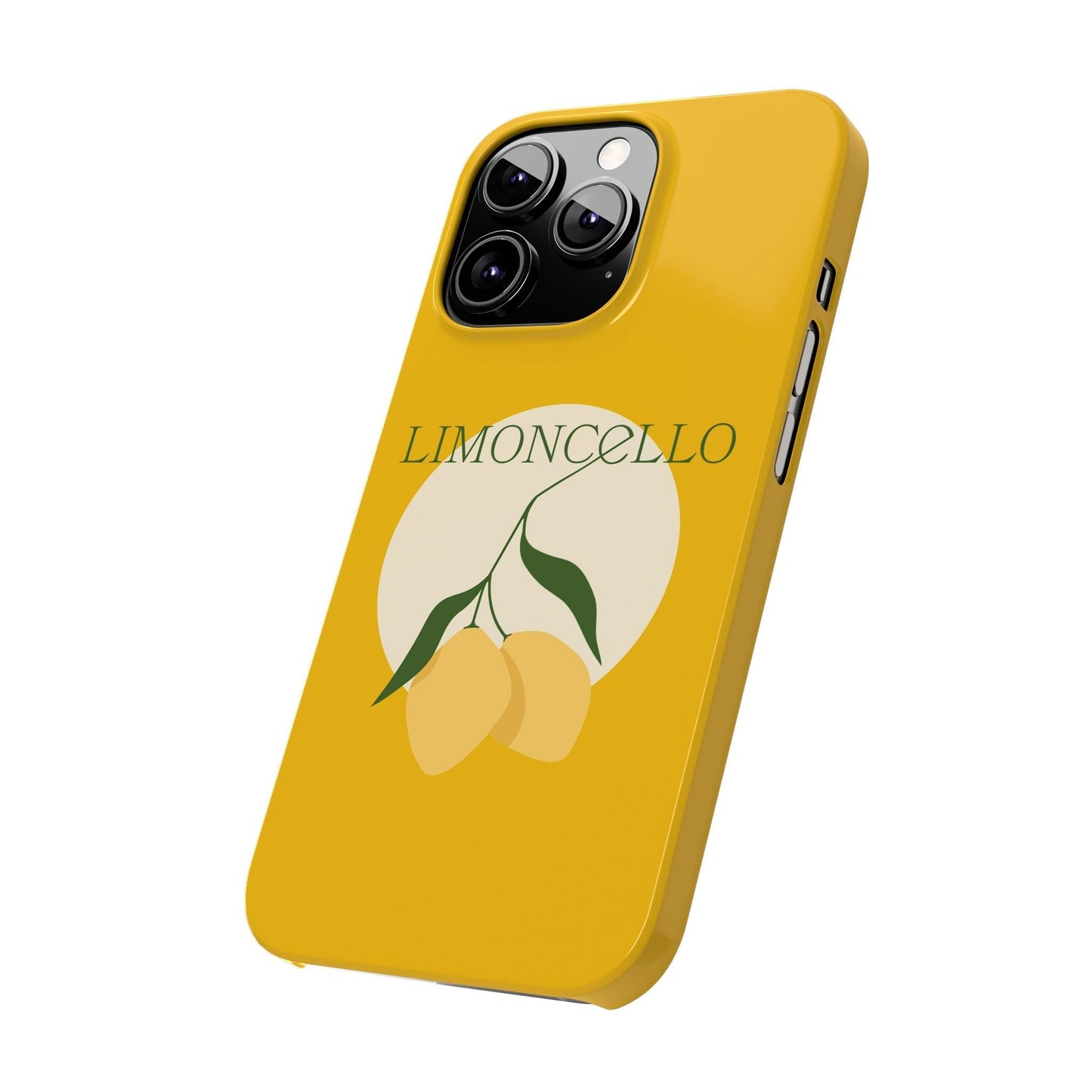 Italian Limoncello Yellow Slim Phone Cases with Lemons, Case-Mate IPHONE16 and all sizes