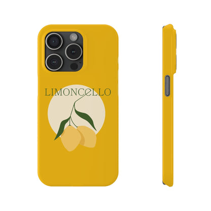 Italian Limoncello Yellow Slim Phone Cases with Lemons, Case-Mate IPHONE16 and all sizes