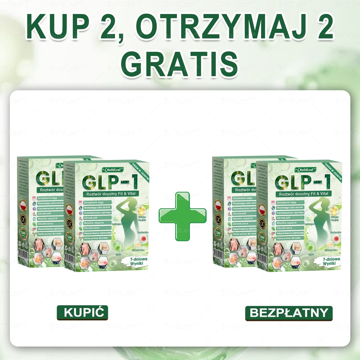 🍃Oficjalny sklep Polska | BuildLeaf® GLP-1 8-w-1 Fit & Vital Rozwiązanie (Jednorazowe dziennie, widoczne zmiany w ciągu 7 dni) ✅ Otyłość, zdrowie sercowo-naczyniowe, cukrzyca, bezdech senny, zdrowie jelit, problemy ze stawami i inne.