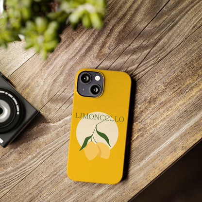 Italian Limoncello Yellow Slim Phone Cases with Lemons, Case-Mate IPHONE16 and all sizes