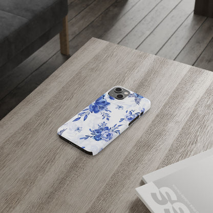French Blue and White Toille, Slim Phone Cases, Case-Mate IPHONE16 and all sizes