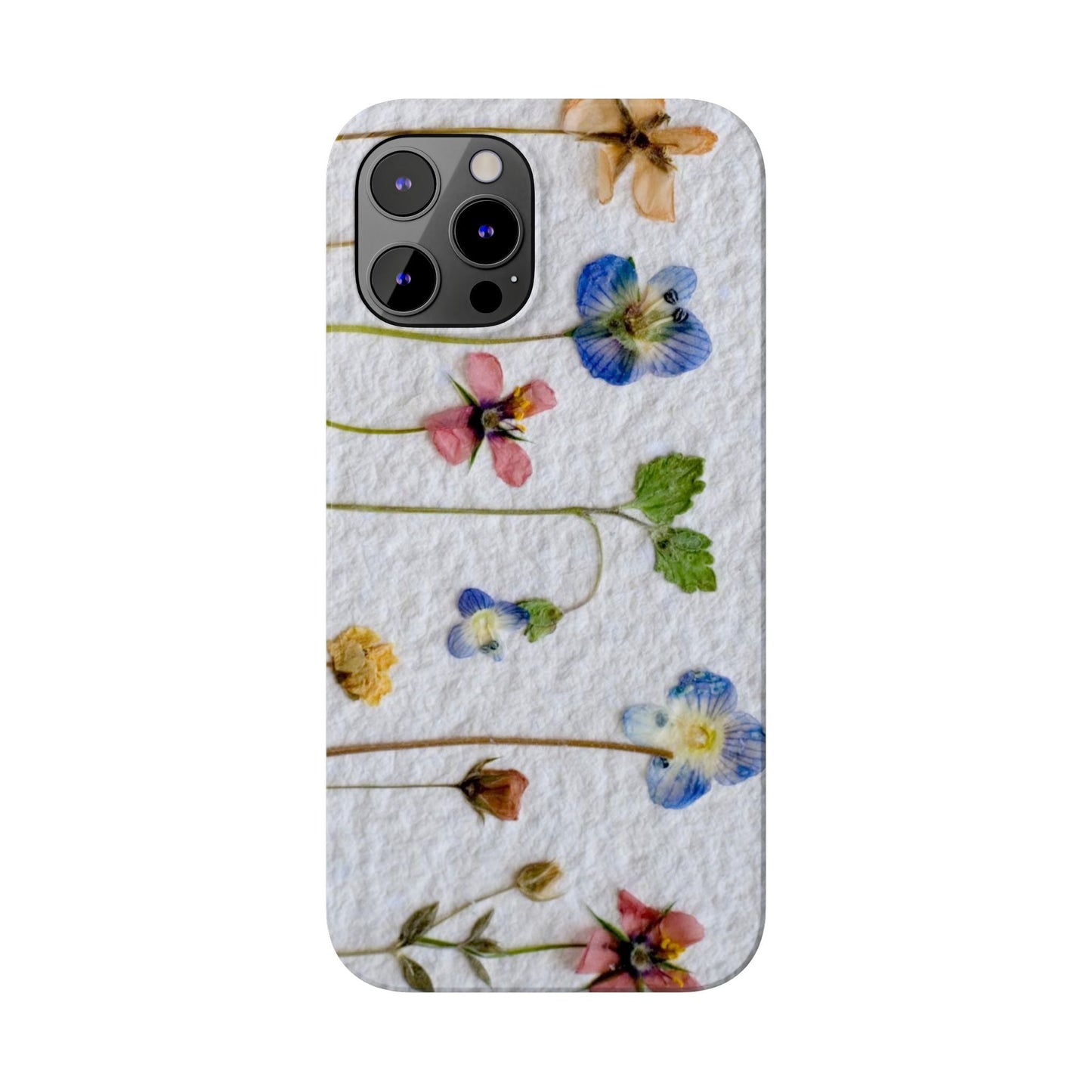 Dried Wild Pink and Purple Flower Image on Paper, Floral Slim Phone Cases, Case-Mate IPHONE16 and all sizes