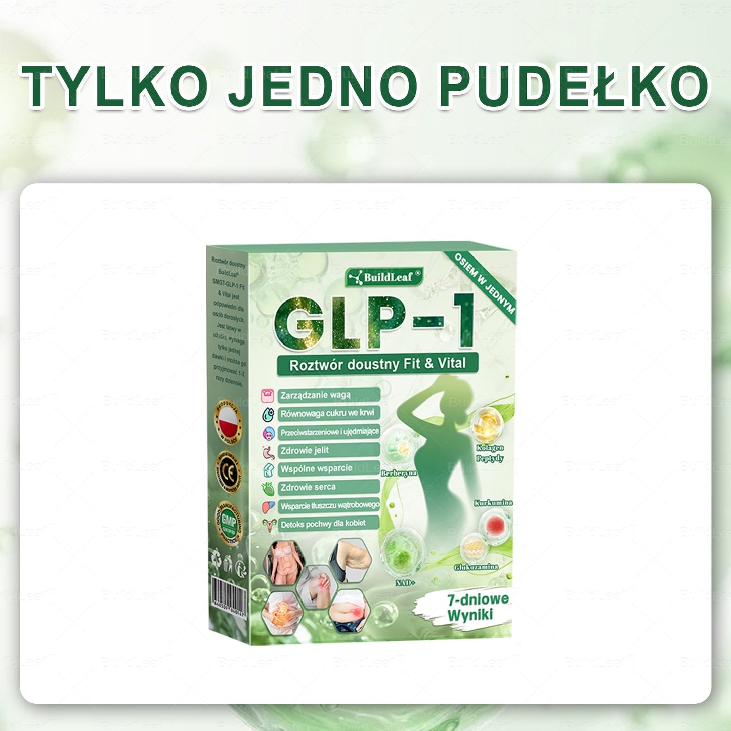 🍃Oficjalny sklep Polska | BuildLeaf® GLP-1 8-w-1 Fit & Vital Rozwiązanie (Jednorazowe dziennie, widoczne zmiany w ciągu 7 dni) ✅ Otyłość, zdrowie sercowo-naczyniowe, cukrzyca, bezdech senny, zdrowie jelit, problemy ze stawami i inne.