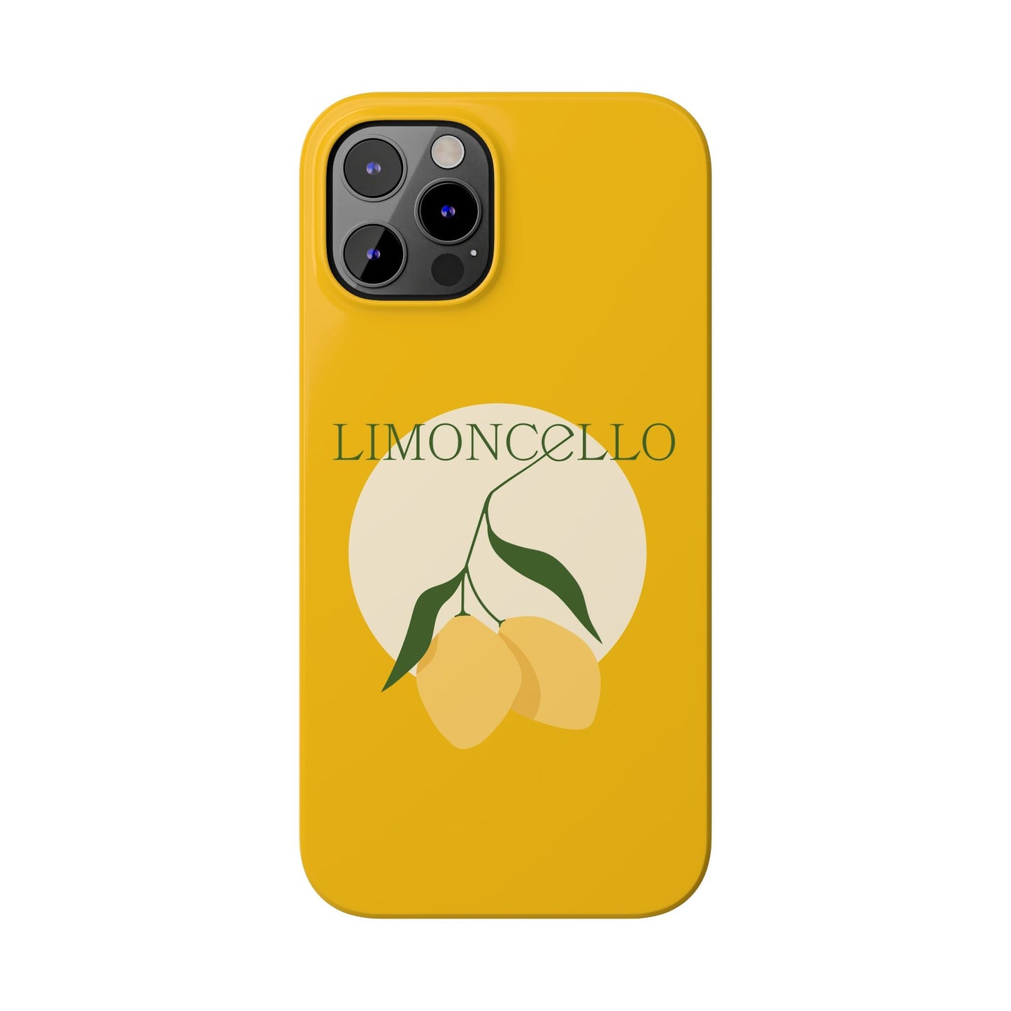 Italian Limoncello Yellow Slim Phone Cases with Lemons, Case-Mate IPHONE16 and all sizes